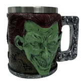 Forest Warden Tankard – Green Face Gothic Mug with Stainless Steel Liner